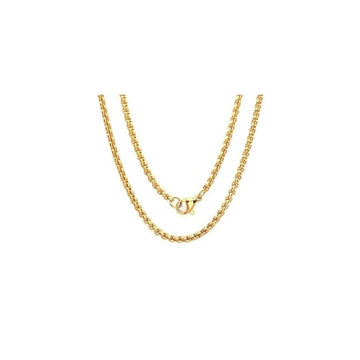 2.5MM Yellow Gold Popcorn Chain .925 Sterling Silver 16"-20"